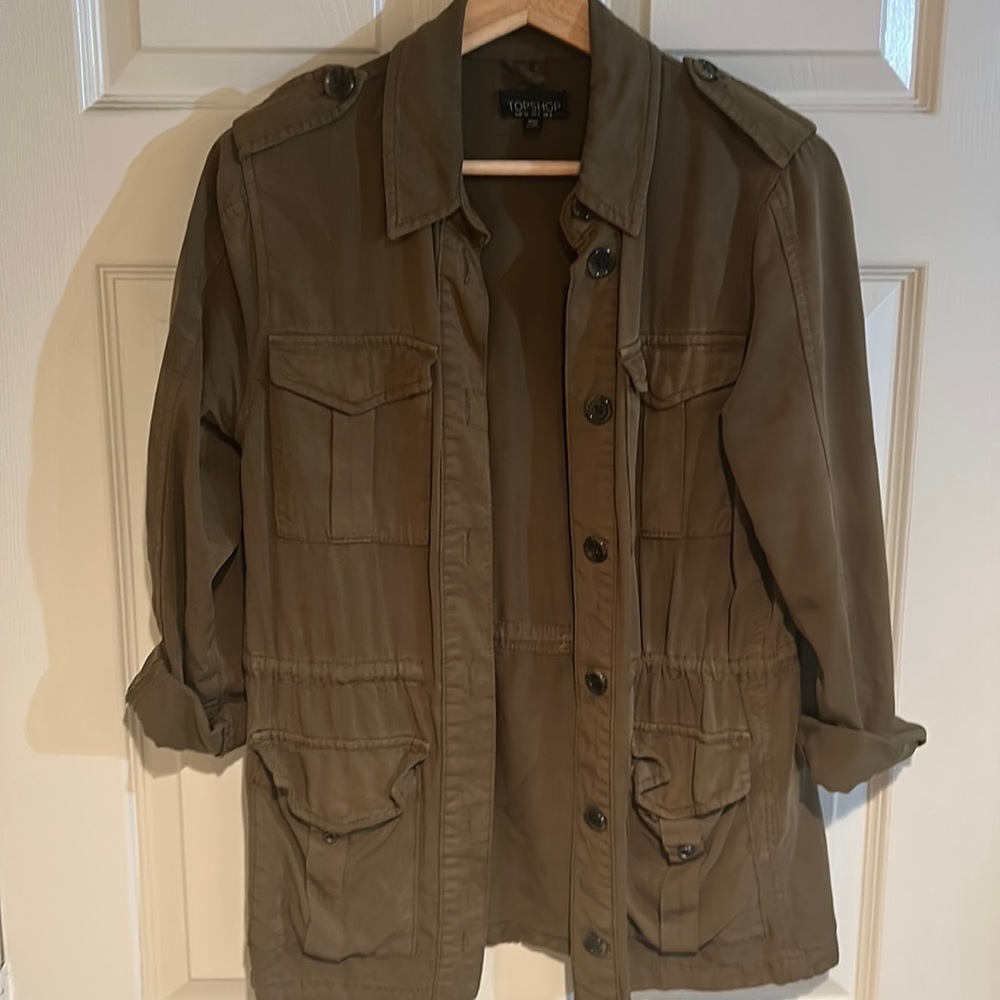 Army green safari jacket